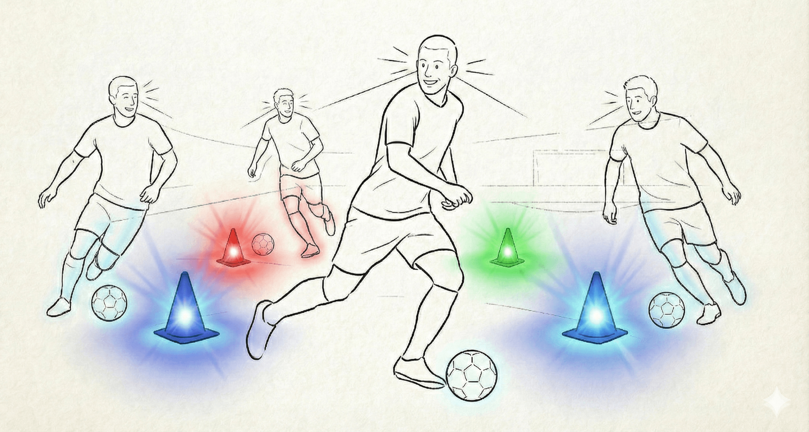 Players with Smart LED Cones